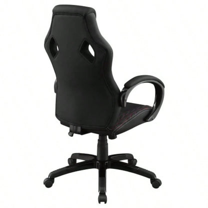 Norset Black Upholstered Adjustable Home Office Desk Chair