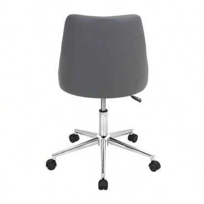 Marche Contemporary Adjustable Office Chair with Swivel in Faux Leather by LumiSource