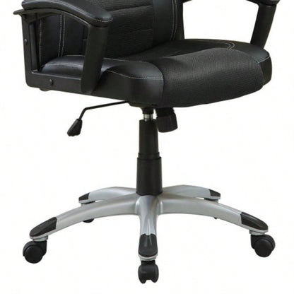 Black Office Chair with Casters