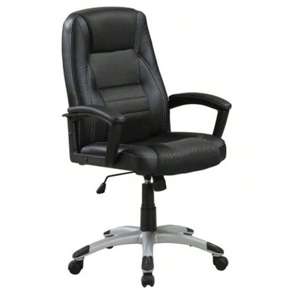 Black Office Chair with Casters