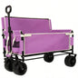 3 - in - 1 Convertible Folding Wagon Cart with Storage - 500lbs Heavy - Duty Utility Wagon, 180L Capacity All - Terrain Wheels Camping, Beach, Sports, Garden, purple