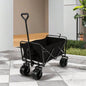 100L Collapsible Folding Beach Wagon Cart with 220Lbs Large Capacity, Wagons Carts Heavy Duty Foldable with Big Wheels Sand, Garden, Camping