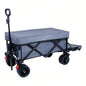 Foldable Wagon with Extended Tailgate, Waterproof Dustproof Resistant Wagon Rain Covers, Heavy Duty 400LBS, Large All - Terrain Beach Wheels