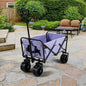 100L Collapsible Folding Beach Wagon Cart with 220Lbs Large Capacity, Wagons Carts Heavy Duty Foldable with Big Wheels Sand, Garden, Camping