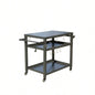 3 - Shelf Outdoor Grill Table, Grill Cart with Wheels, Outdoor Pizza Oven Table and Food Prep Table, Blackstone Table with Propane Hook, Grill Stand Blackstone Griddle Outside BBQ