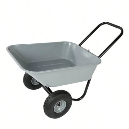 Two - wheeled barrow, garden cart, 10 - inch pneumatic wheelsYellow+ Black