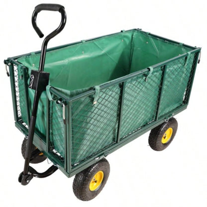Black double fence utility cart Wagon Cart Garden cart trucks make it easier to transport firewood