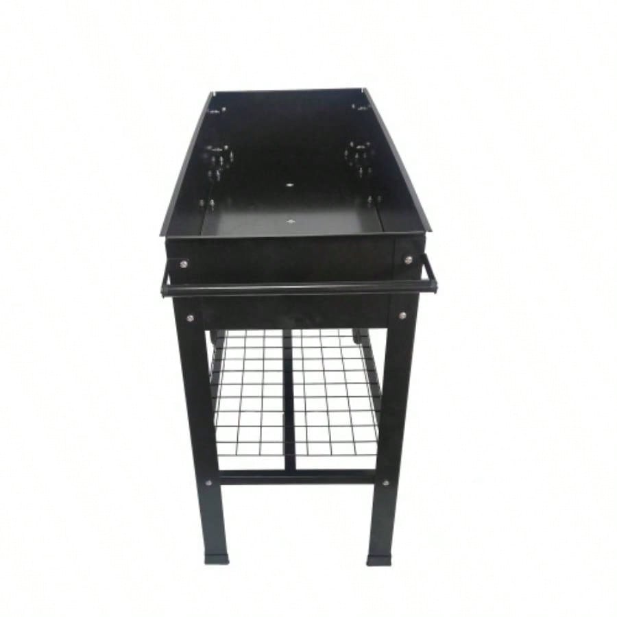Mobile Metal Raised Garden Bed Cart with, Elevated Tall Planter Box with Wheels Outdoor Indoors House Patio Backyard Vegetables Tomato Herb Grow Black