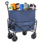 Minimeetall Extention ExCollapsible Foldable Wagon Cart Beach Wagon Heavy Duty Utility Cart Utility Wagon Grocery Cart Camping Shopping Sports Gardeing Fishing Supports 225lbs Black