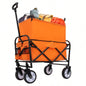 Minimeetall Extention ExCollapsible Foldable Wagon Cart Beach Wagon Heavy Duty Utility Cart Utility Wagon Grocery Cart Camping Shopping Sports Gardeing Fishing Supports 225lbs Black