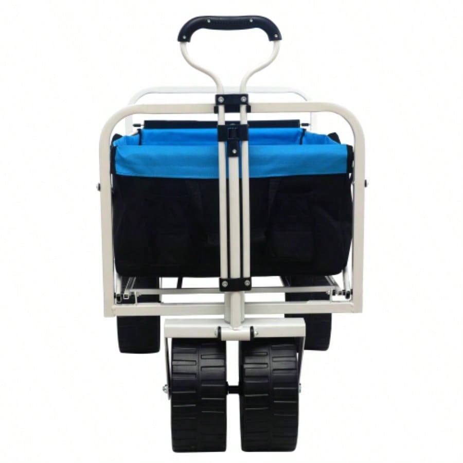 Folding Wagon Garden Shopping Beach Cart white