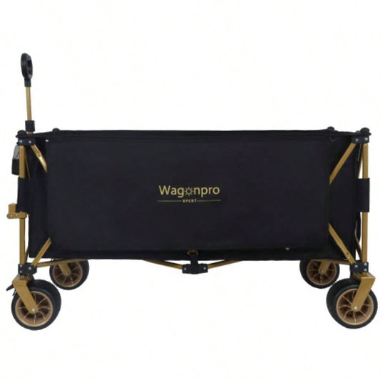 51 - inch long large Heavy - Duty Foldable Utility Wagon - 480lbs Capacity, Patented Ultra - Stable Frame, 1: 6 Space - Saving Fold All - Terrain Wheels, No Assembly Needed, Black