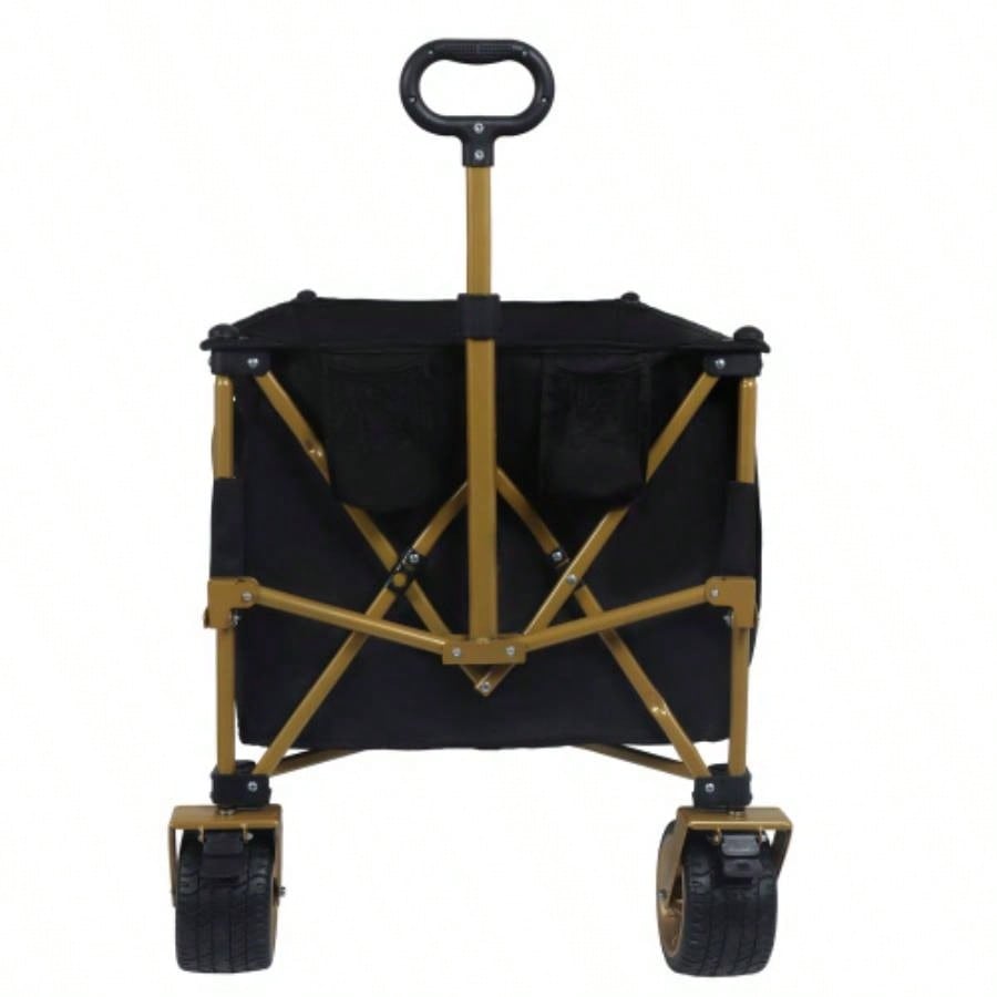 51 - inch long large Heavy - Duty Foldable Utility Wagon - 480lbs Capacity, Patented Ultra - Stable Frame, 1: 6 Space - Saving Fold All - Terrain Wheels, No Assembly Needed, Black
