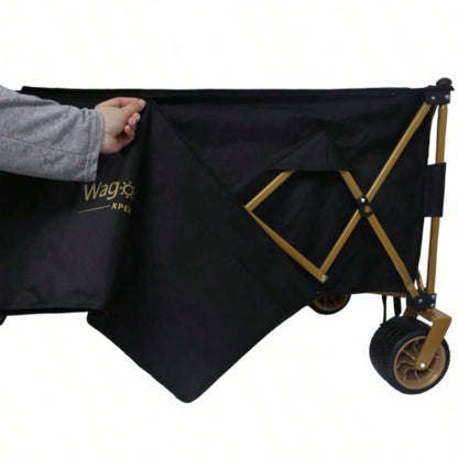 51 - inch long large Heavy - Duty Foldable Utility Wagon - 480lbs Capacity, Patented Ultra - Stable Frame, 1: 6 Space - Saving Fold All - Terrain Wheels, No Assembly Needed, Black