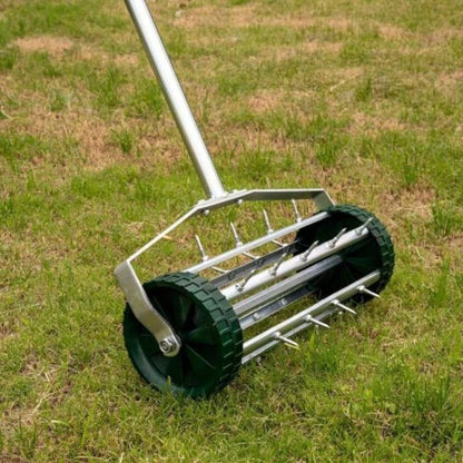Garden Hose Reel Cart - 4 Wheels Portable Garden Hose Reel Cart with Storage Basket Rust Resistant Heavy Duty Hose Holder
