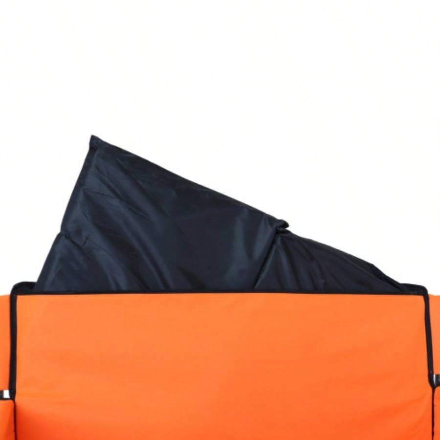 3 - in - 1 Folding Wagon with - 500lbs Capacity, 9x4 Beach Tires Camping Beach, orange