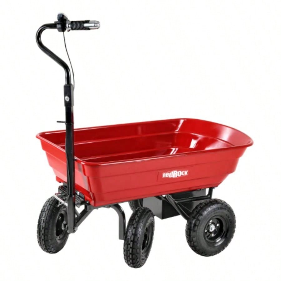 Four - wheeled cart 24V 180W lead - battery 264 lbs 120 kg one - wheeled wheelbarrow 75L garden cart plastic pot capacity 2.6 cu. ft. wheelbarrow wheelbarrow
