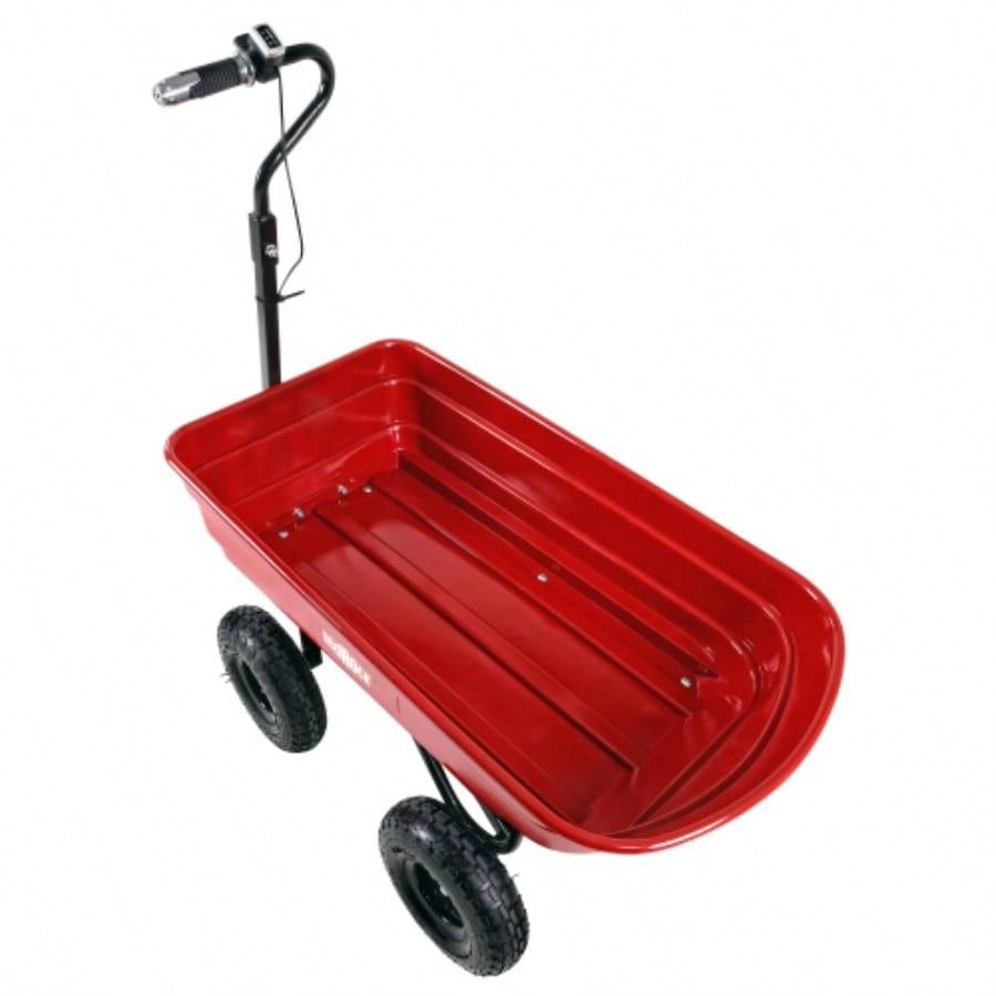 Four - wheeled cart 24V 180W lead - battery 264 lbs 120 kg one - wheeled wheelbarrow 75L garden cart plastic pot capacity 2.6 cu. ft. wheelbarrow wheelbarrow