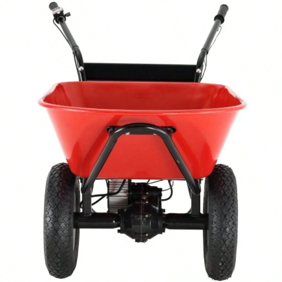 RedRock Wheelbarrow Utility Cart Powered 24V 180W AGM Battery 330lbs 150kgs Capacity Dump Material Debris Hauler