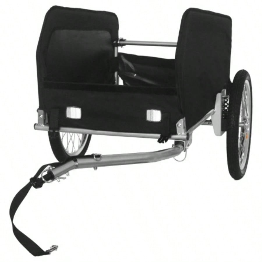 Heavy - Duty Bike Cargo Trailer with Removable Waterproof Cover - 88 lbs Capacity, 16 All - Terrain Wheels Foldable Design Camping, Groceries red black