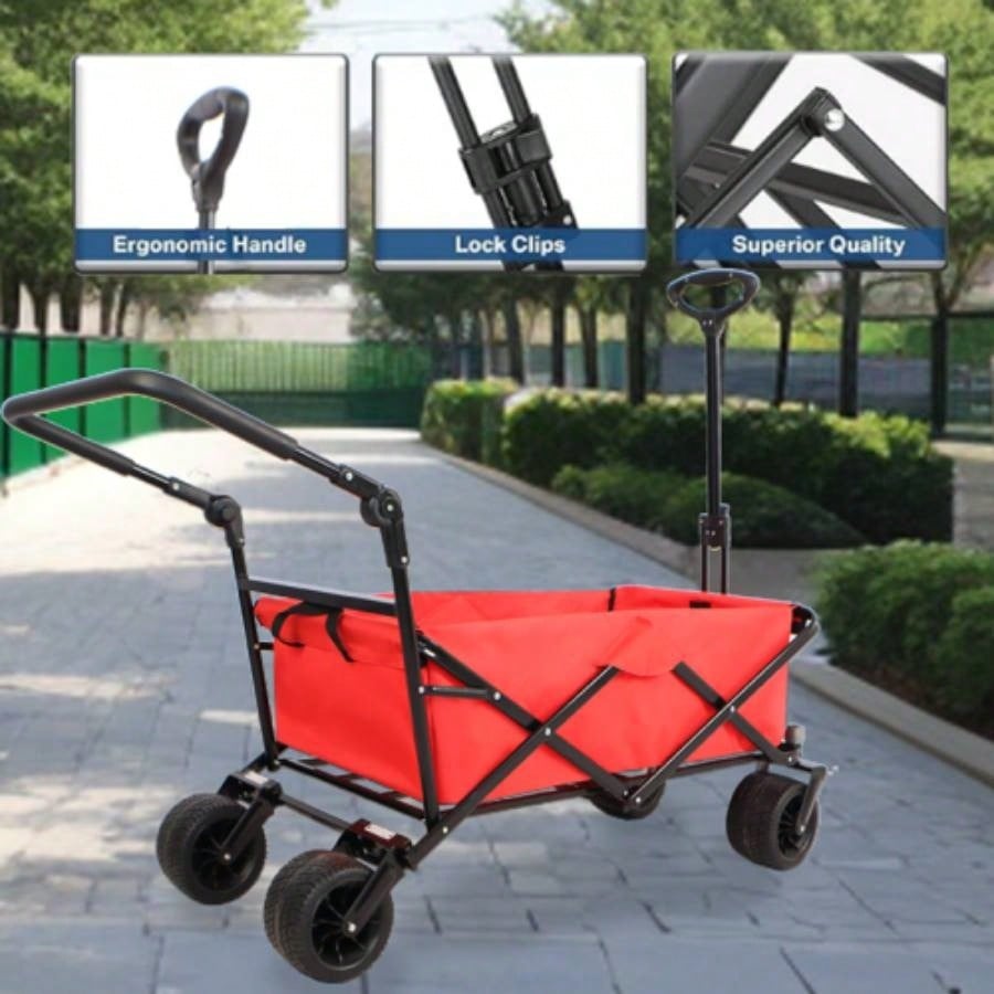 Utility Park Garden Cart Customized Color Folding Camping Trolley Outdoor Picnic Beach Wagon