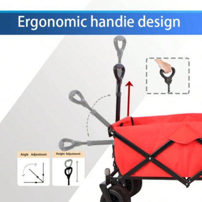Utility Park Garden Cart Customized Color Folding Camping Trolley Outdoor Picnic Beach Wagon