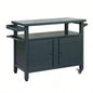 Grill Carts Outdoor Storage Cabinet with Wheels, Metal Outdoor Grill Table Kitchen Dining Table Cooking Prep BBQ Table Patio, Kitchen Island, Home Party, Bar