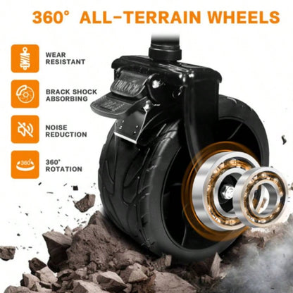 Collapsible Wagon 140L Wagons Carts Foldable with Removable Canopy, Folding Wagon Cart with Wheels All - Terrain with Brake, Foldable Wagon with Cooler Bag, Camping Beach Shopping