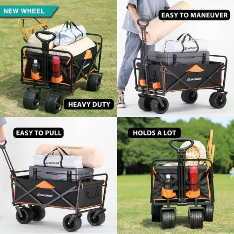 Black Orange Folding Campers