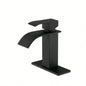 Waterfall Spout Single Handle Bathroom Sink Faucet