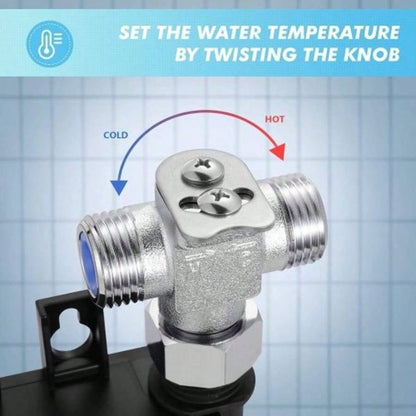 Automatic Sensor Touchless Bathroom Sink Faucet with Deck Plate, Vanity Faucets, Hands Bathroom Tap with Cold and Hot Mixer