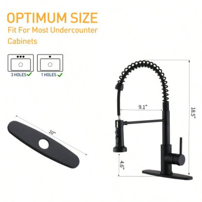 Premium Stainless Steel Pull - Out Kitchen Faucet with Flexible Spray Effortless Sink Tasks - Durable Design