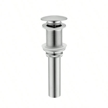 Waterfall Spout Bathroom Sink Single Handle Faucet with - Up Drain No Overflow