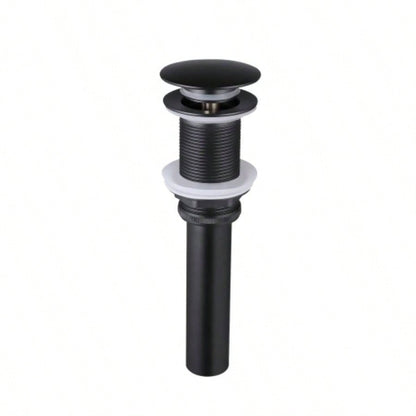 Waterfall Spout Bathroom Sink Single Handle Faucet with - Up Drain No Overflow