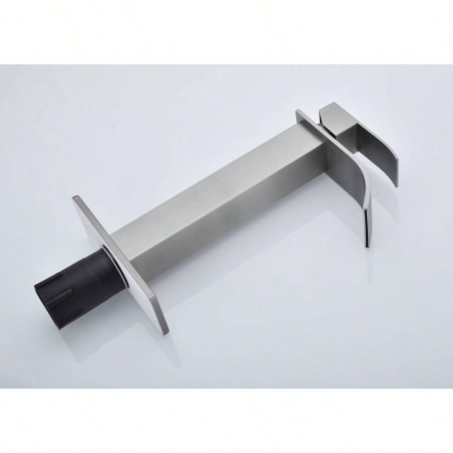 Waterfall Spout Bathroom Sink Single Handle Faucet with - Up Drain No Overflow