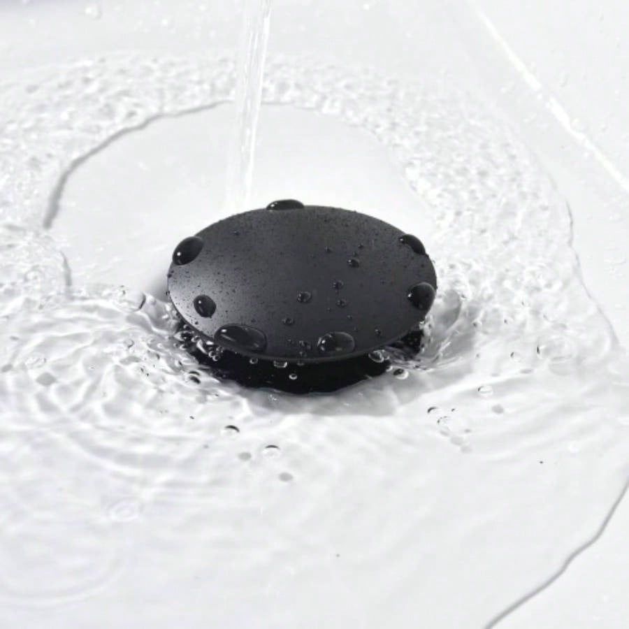 Waterfall Spout Bathroom Sink Single Handle Faucet with - Up Drain No Overflow