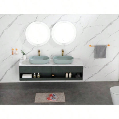 Modern Oval 24x14 Above Bathroom Vessel Sink, Bathroom Sink Lavatory Vanity Cabinet