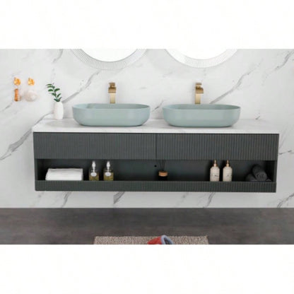 Modern Oval 24x14 Above Bathroom Vessel Sink, Bathroom Sink Lavatory Vanity Cabinet