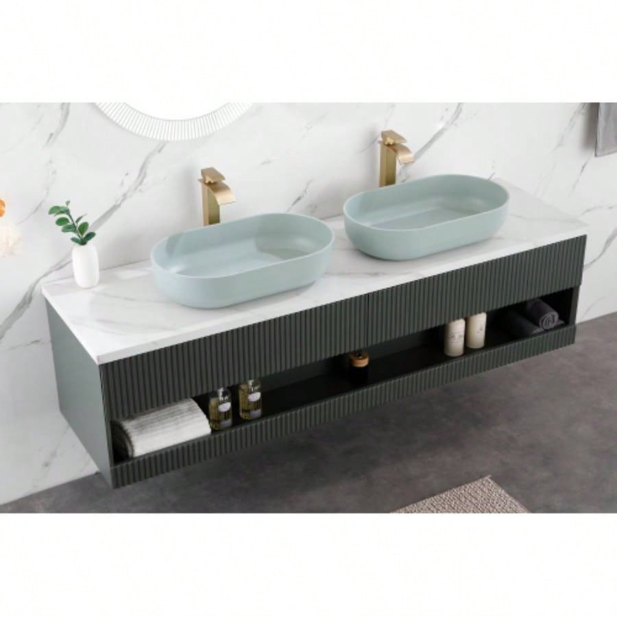 Modern Oval 24x14 Above Bathroom Vessel Sink, Bathroom Sink Lavatory Vanity Cabinet