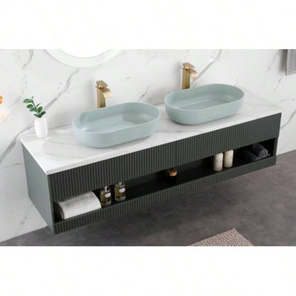 Modern Oval 24x14 Above Bathroom Vessel Sink, Bathroom Sink Lavatory Vanity Cabinet