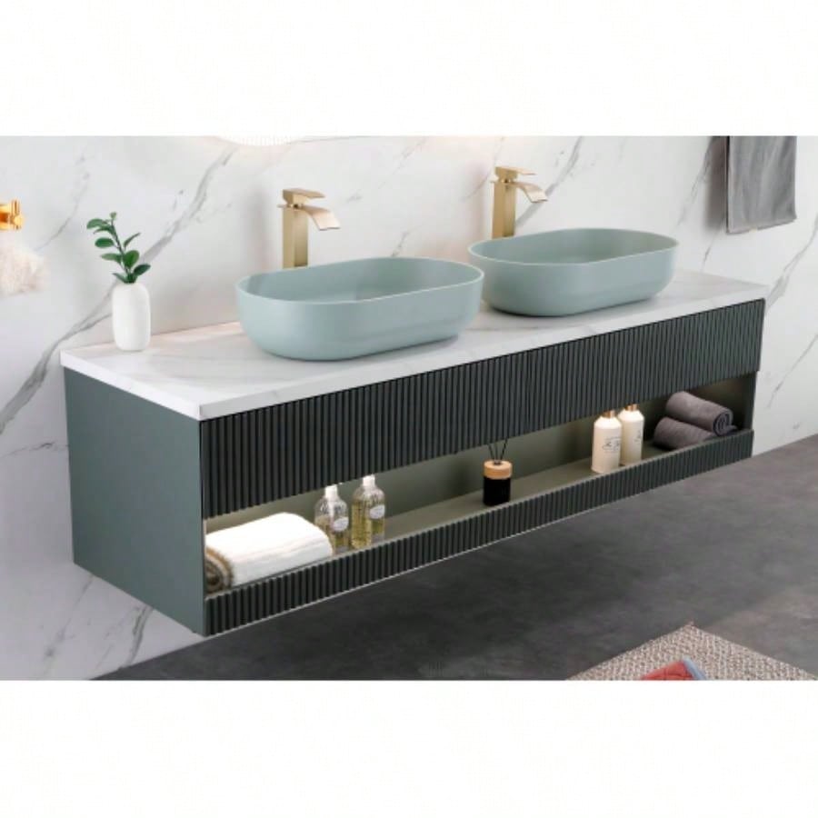 Modern Oval 24x14 Above Bathroom Vessel Sink, Bathroom Sink Lavatory Vanity Cabinet