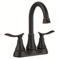 2 - Handle 4 - Inch Oil Rubbed Bronze Bathroom Faucet, Bathroom Vanity Sink Faucets with - up Drain and Supply Hoses