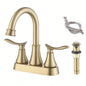 2 - Handle 4 - Inch Oil Rubbed Bronze Bathroom Faucet, Bathroom Vanity Sink Faucets with - up Drain and Supply Hoses