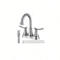 2 - Handle 4 - Inch Oil Rubbed Bronze Bathroom Faucet, Bathroom Vanity Sink Faucets with - up Drain and Supply Hoses