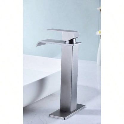 Waterfall Spout Single Handle Bathroom Sink Faucet