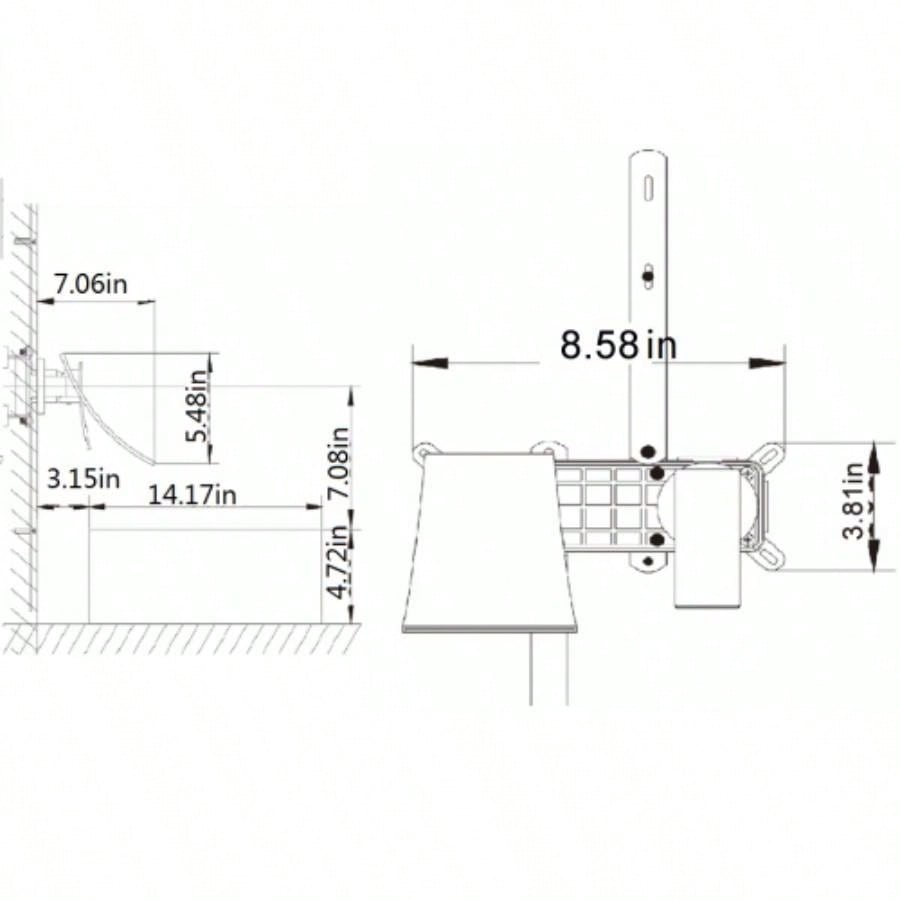 Wall Mount Widespread Bathroom Faucet
