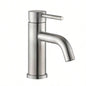 Compliant Single Hole Bathroom Faucet - 6.57 High Stainless Steel Waterfall Faucet Brushed Nickel