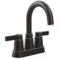 Bathroom Faucet Brushed Nickel 2 - Handle Bathroom Sink Faucet 360 Degree High Swivel Spout Centerset 4 Inch Vanity Faucet RV Bathroom Faucet 3 Holes Lavatory Faucet