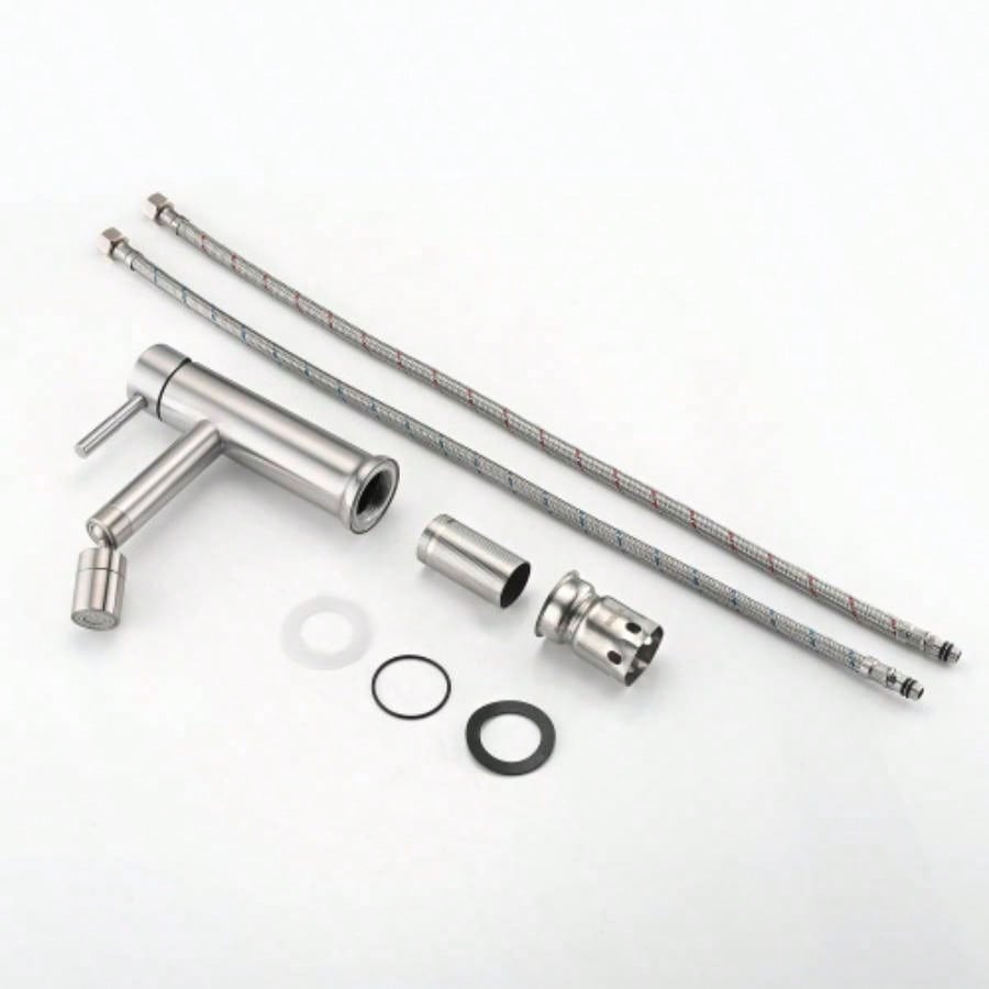 Brushed Nickle Bathroom Faucet 2 Mode Faucet Bathroom Sink with 360 Rotating Aerator