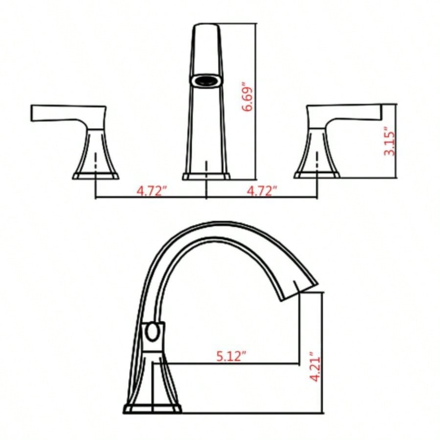 Widespread Bathroom Sink Faucets Two Handle 3 Hole Vanity Bath Faucet with Drain Assembly Brushed Golden